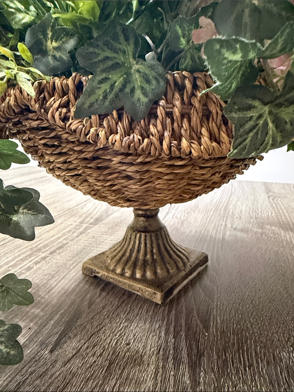 Spring Meadow Faux Floral Centerpiece with Purple, Yellow & Green - - Picture 6 of 6
